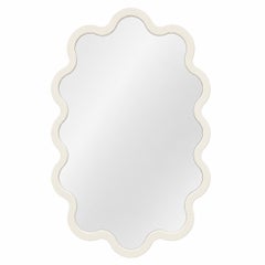 Large Statement Oval Wavy Mirror Available in Custom Colours – Hvyli Oval 90