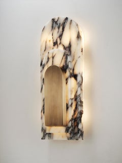 Grande applique STATEN ISLAND en marbre Calacatta et laiton par Blueprint Lighting