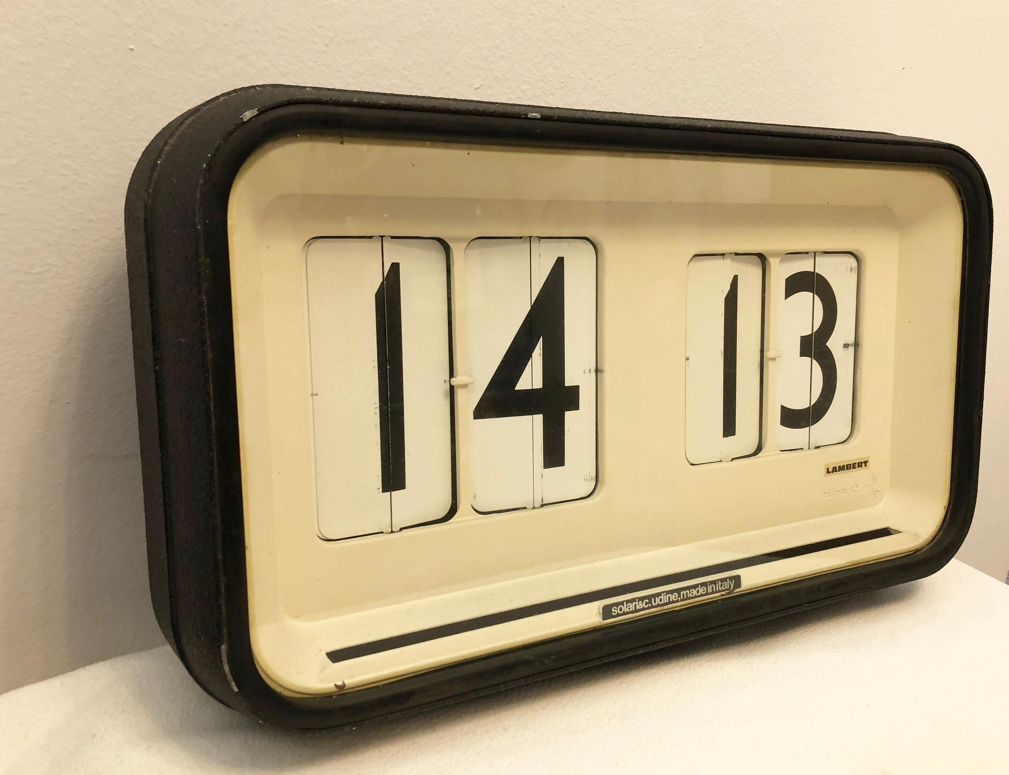 Italian Large Station, Airport, Factory Wall Flip Clock by Gino Valle for Solari Udine
