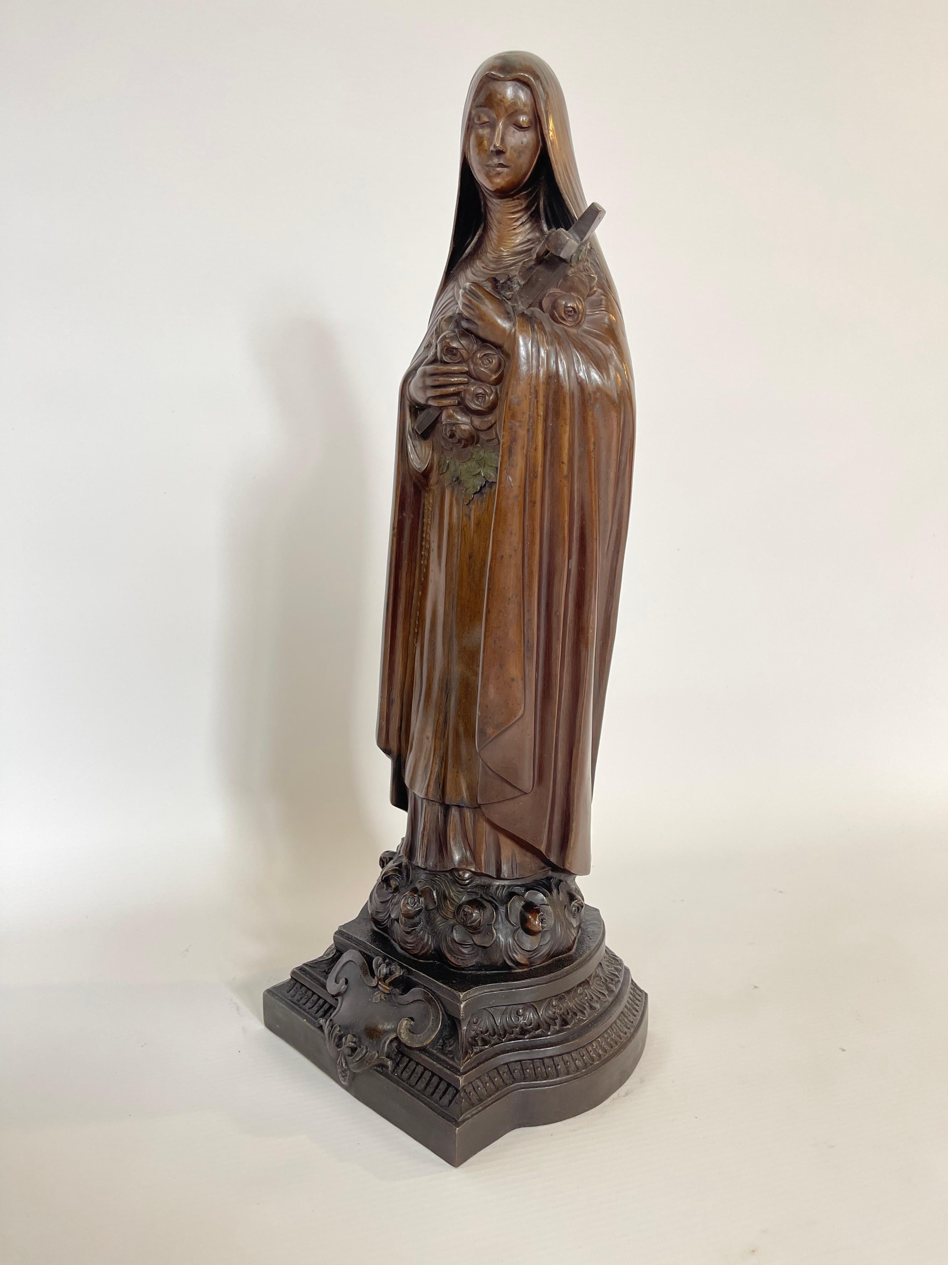 Neoclassical Large statue the Holy Virgin signed Raphael Peyre 19th