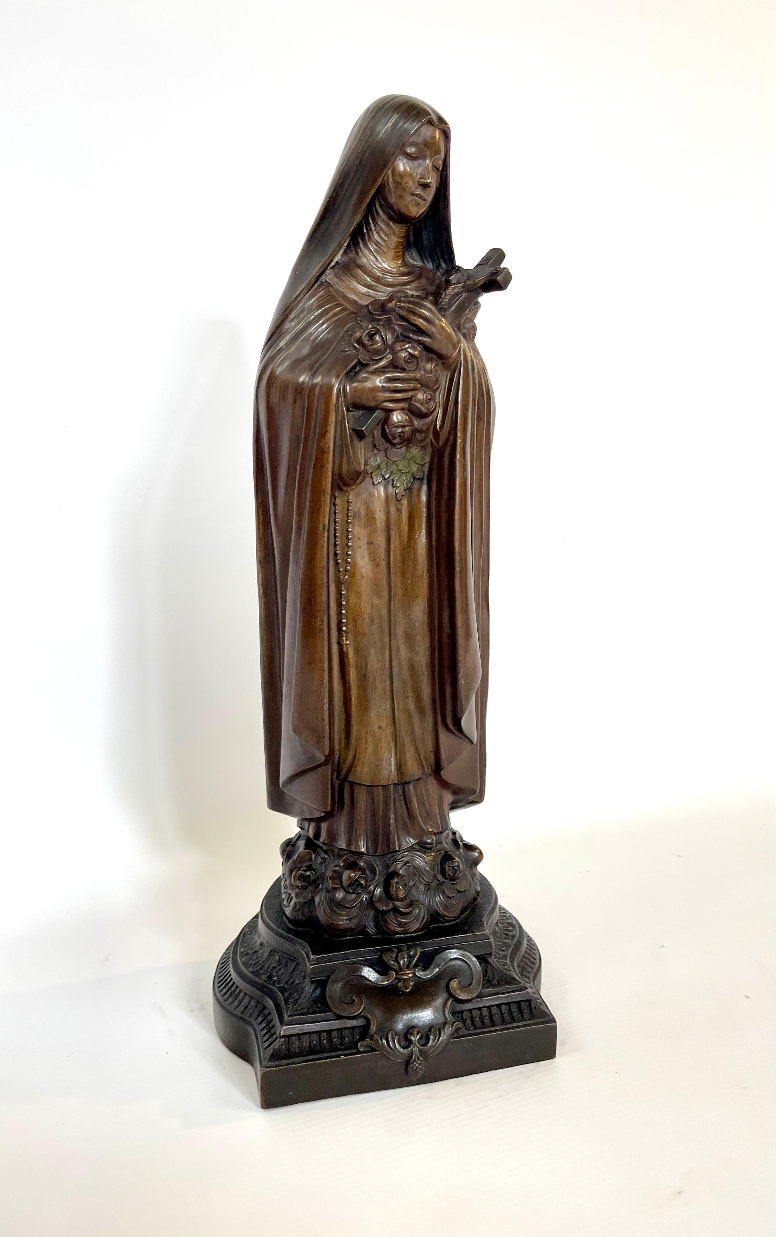 19th Century Large statue the Holy Virgin signed Raphael Peyre 19th