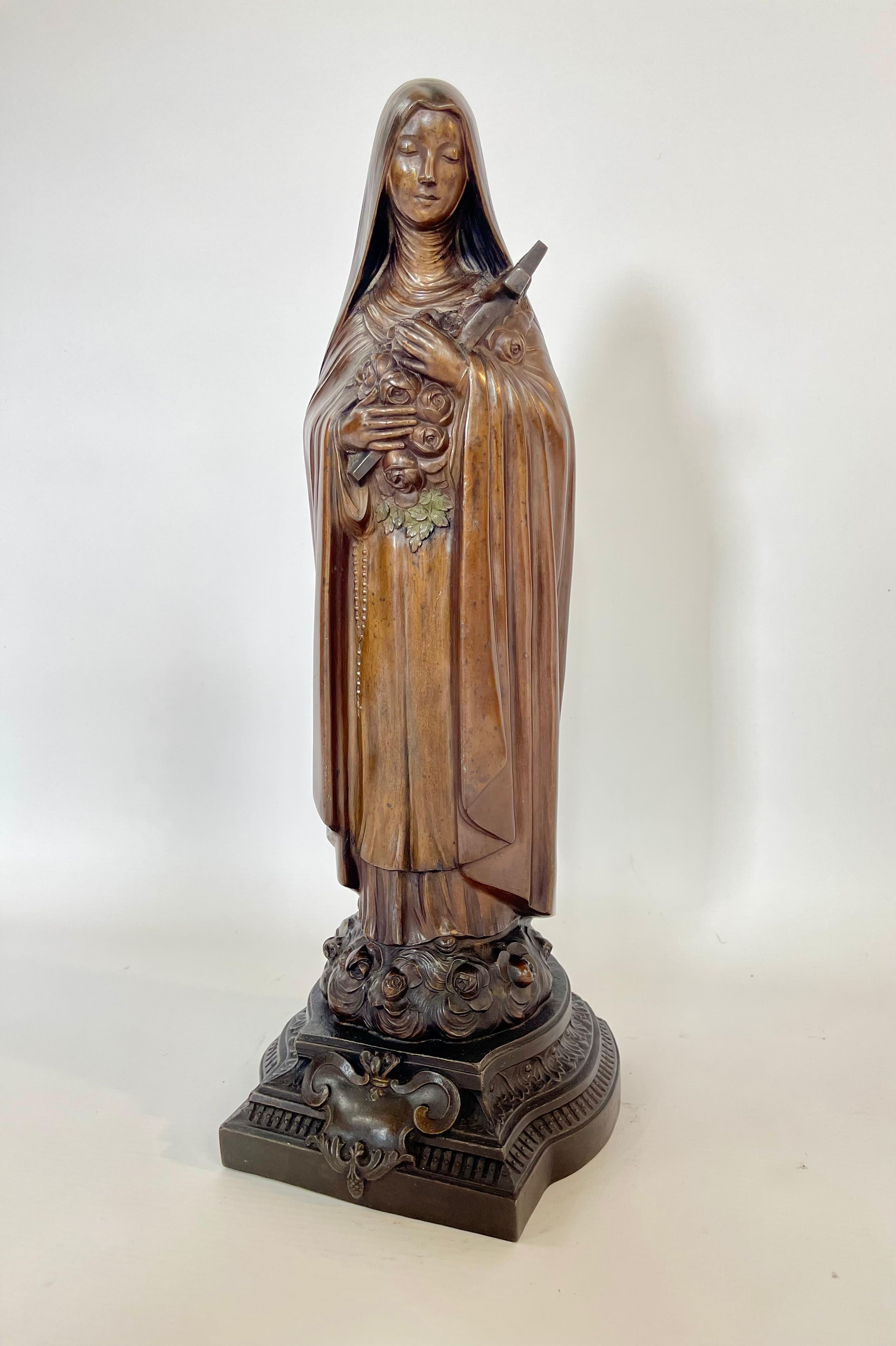Large statue the Holy Virgin signed Raphael Peyre 19th 2