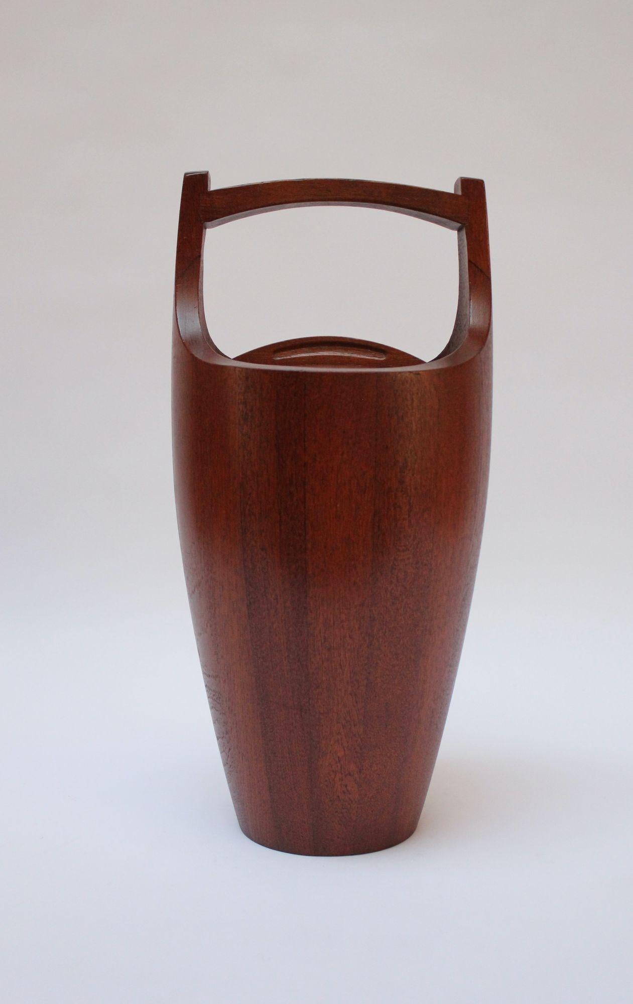 Scandinavian Modern Large Staved Teak 'Congo' Ice Bucket by Jens Quistgaard for Dansk For Sale