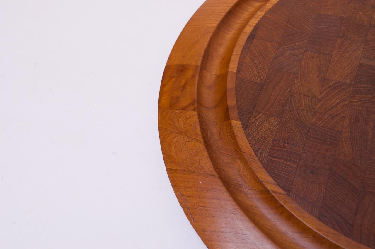 Danish Large Staved Teak Cutting Board / Tray by Jens Quistgaard for Dansk