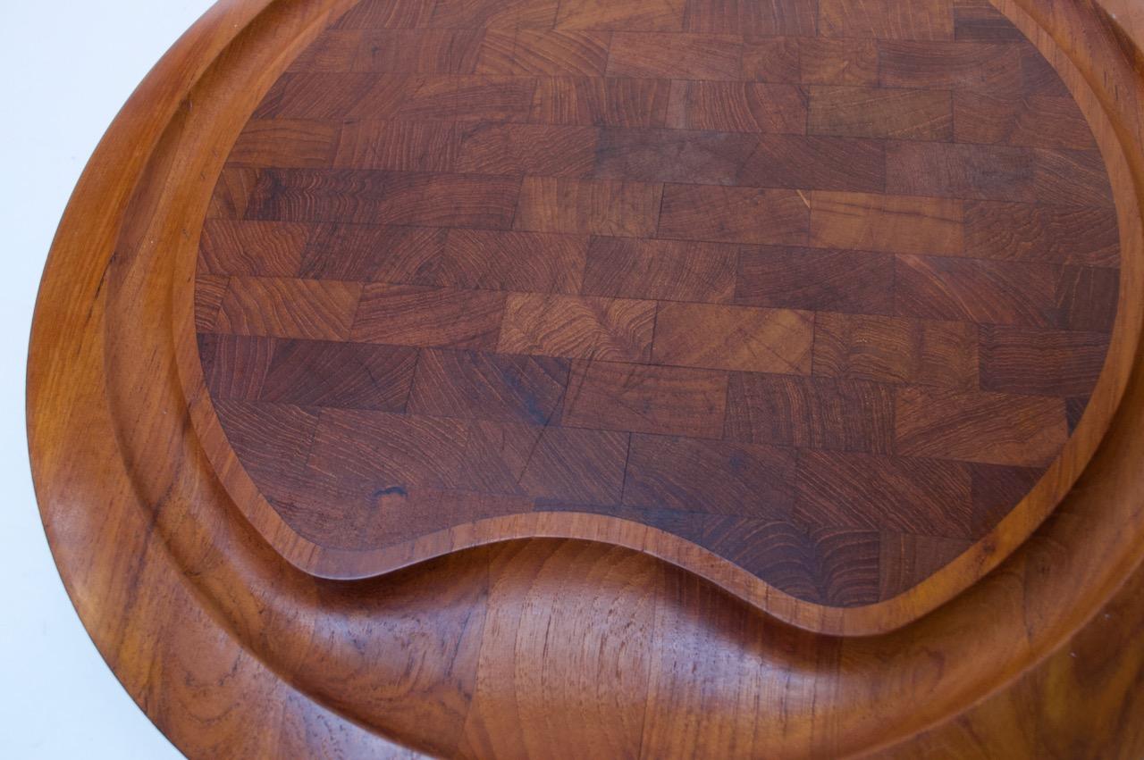 Large Staved Teak Cutting Board / Tray by Jens Quistgaard for Dansk 1
