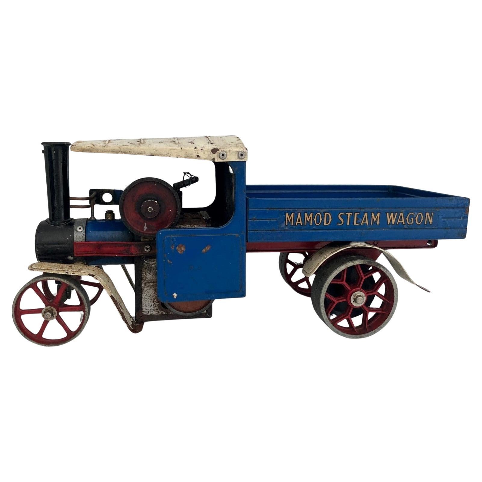 Large Steam Engine Model 'Mamod Steam Wagon' Decorative Shelf Art Vintage Toy For Sale