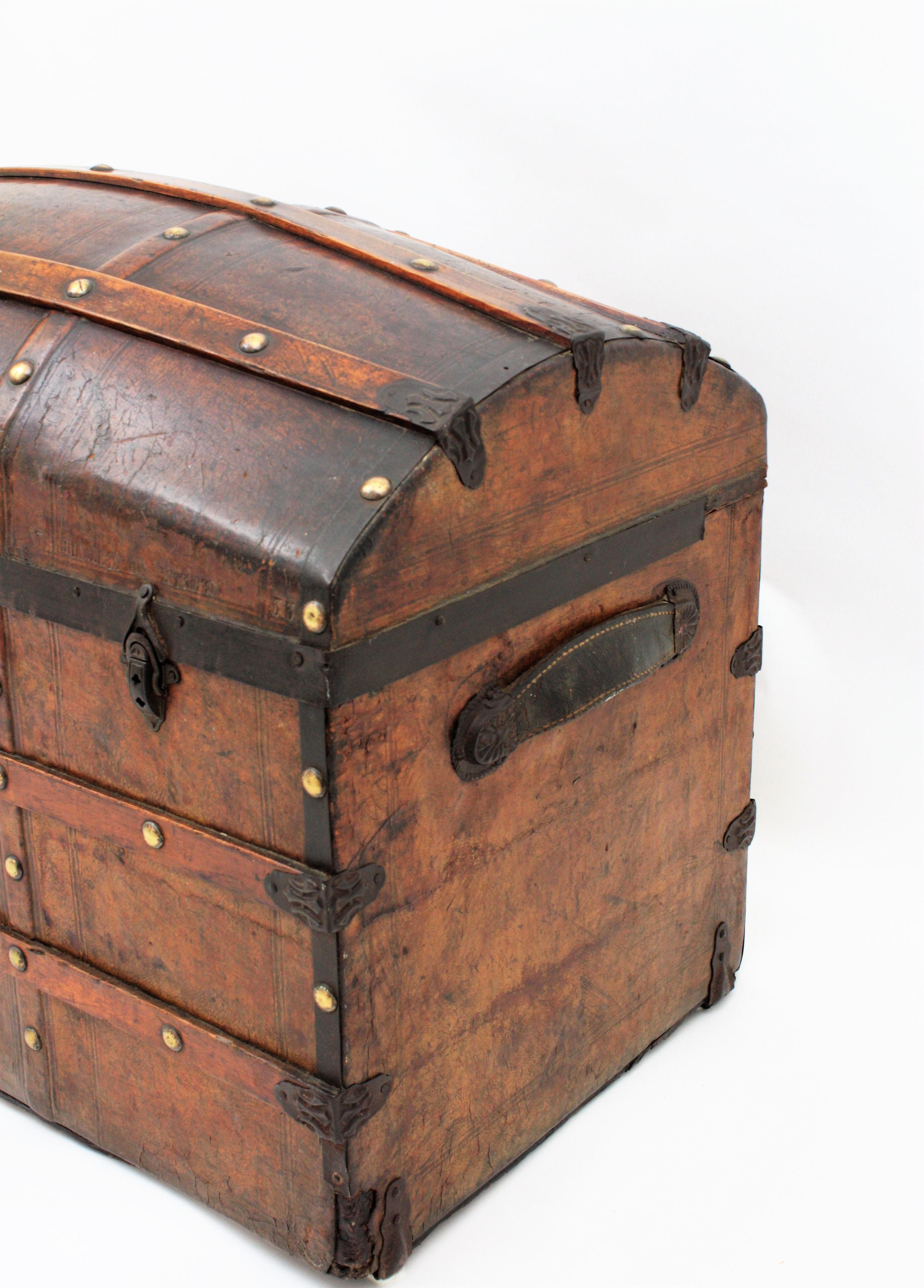 Brass Large Steamer Trunk