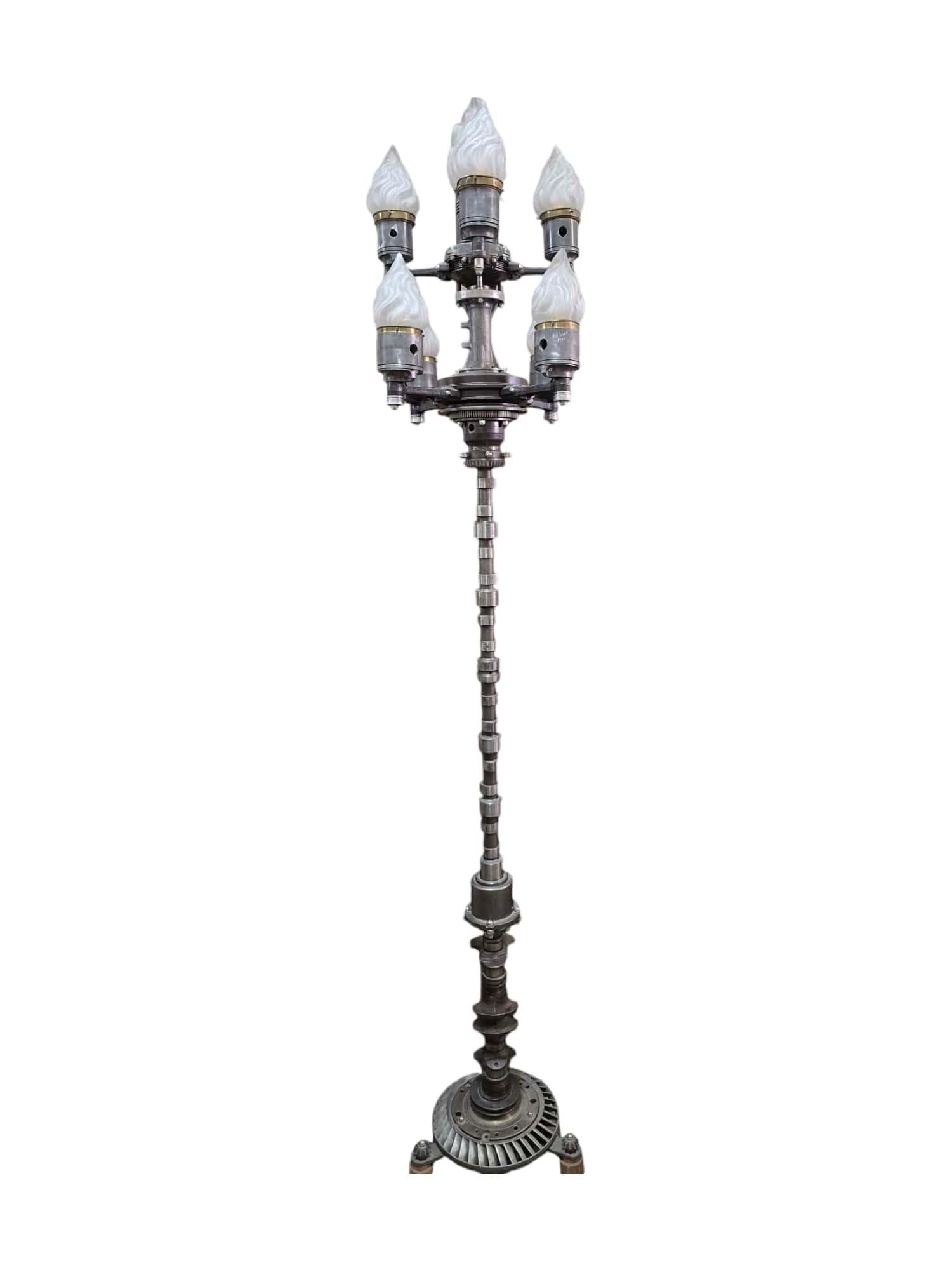 Large Steampunk Candelabrum Signed by the Artist For Sale 11