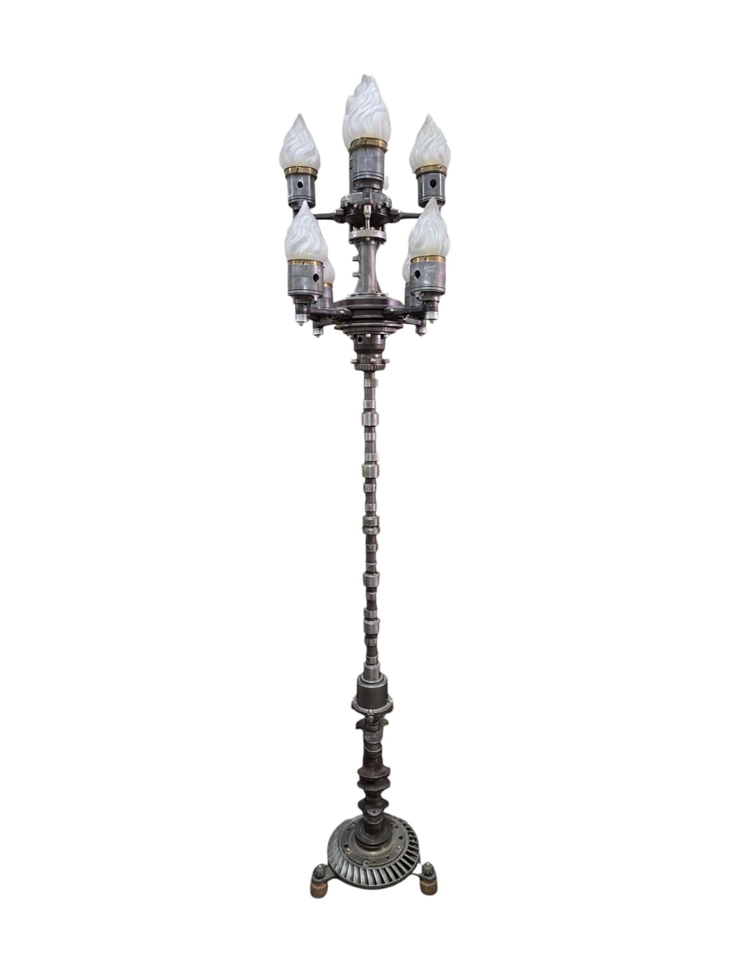 Large Steampunk Candelabrum Signed by the Artist For Sale 12