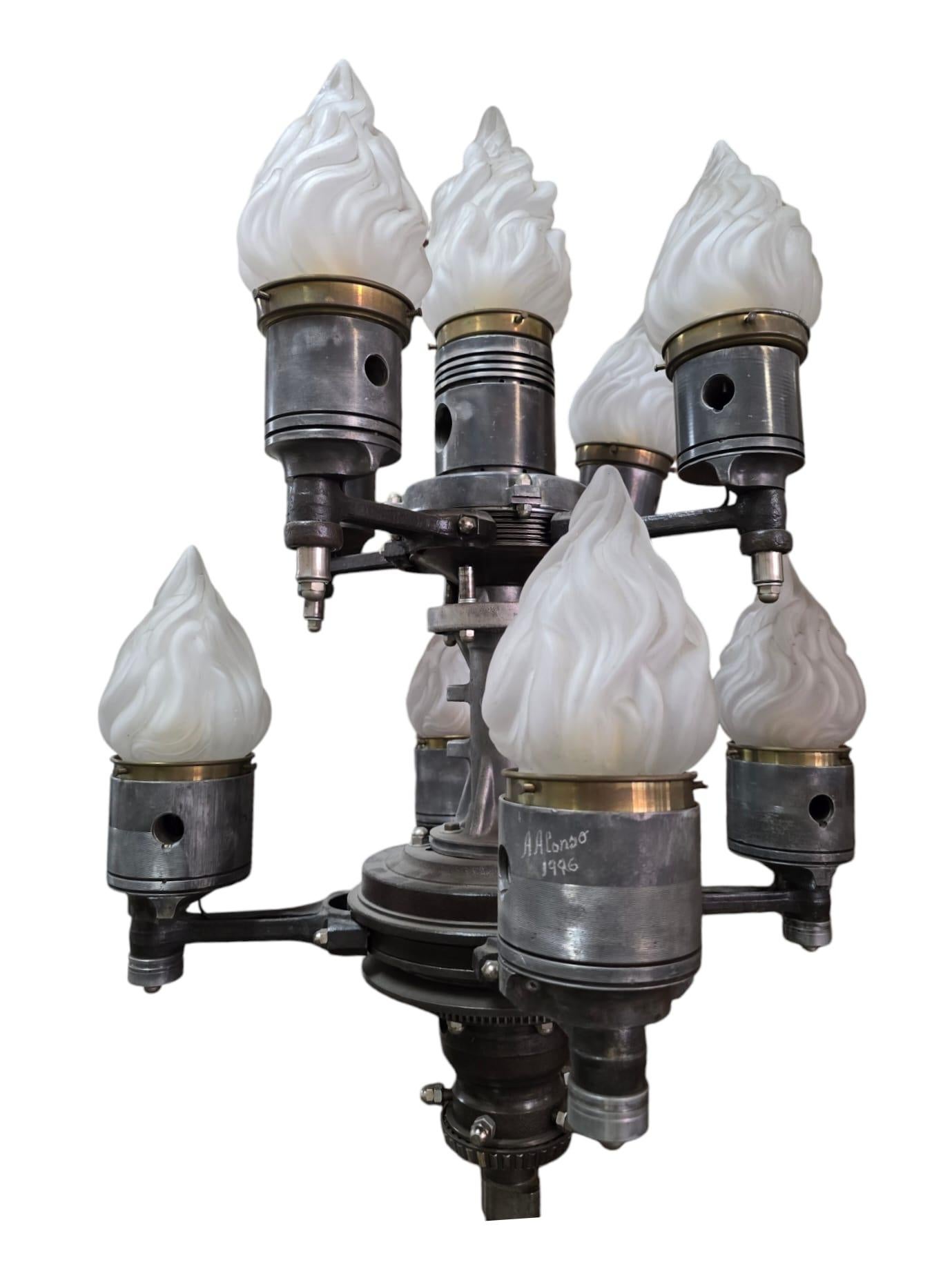 Large Steampunk Candelabrum Signed by the Artist For Sale 1