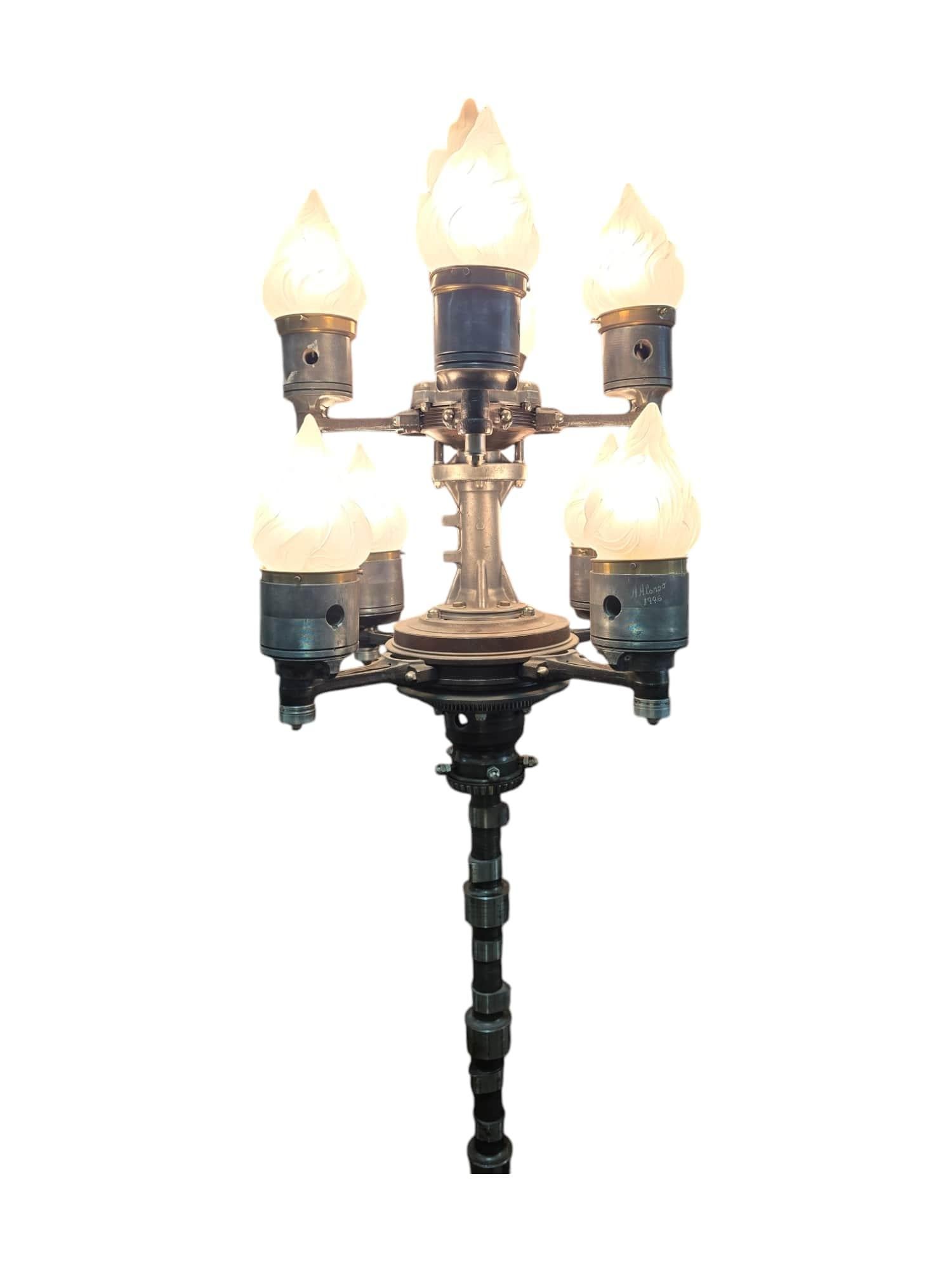 Large Steampunk Candelabrum Signed by the Artist For Sale 2