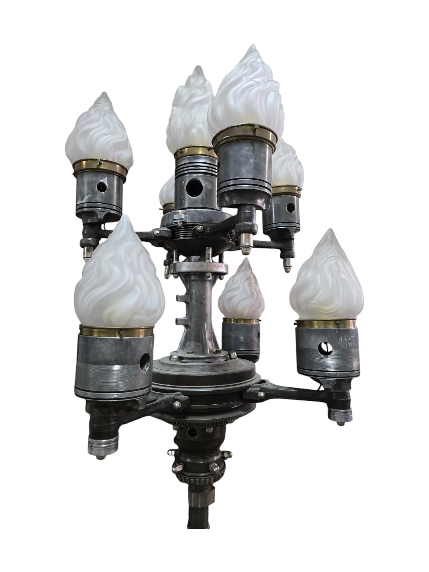 Large Steampunk Candelabrum Signed by the Artist For Sale 3