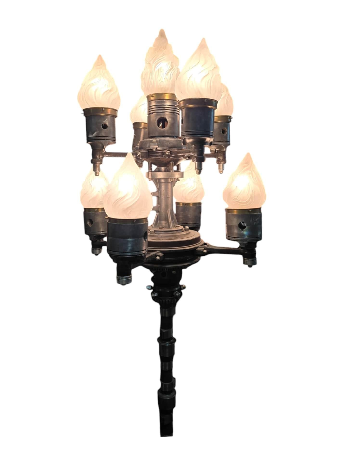 Large Steampunk Candelabrum Signed by the Artist For Sale 4