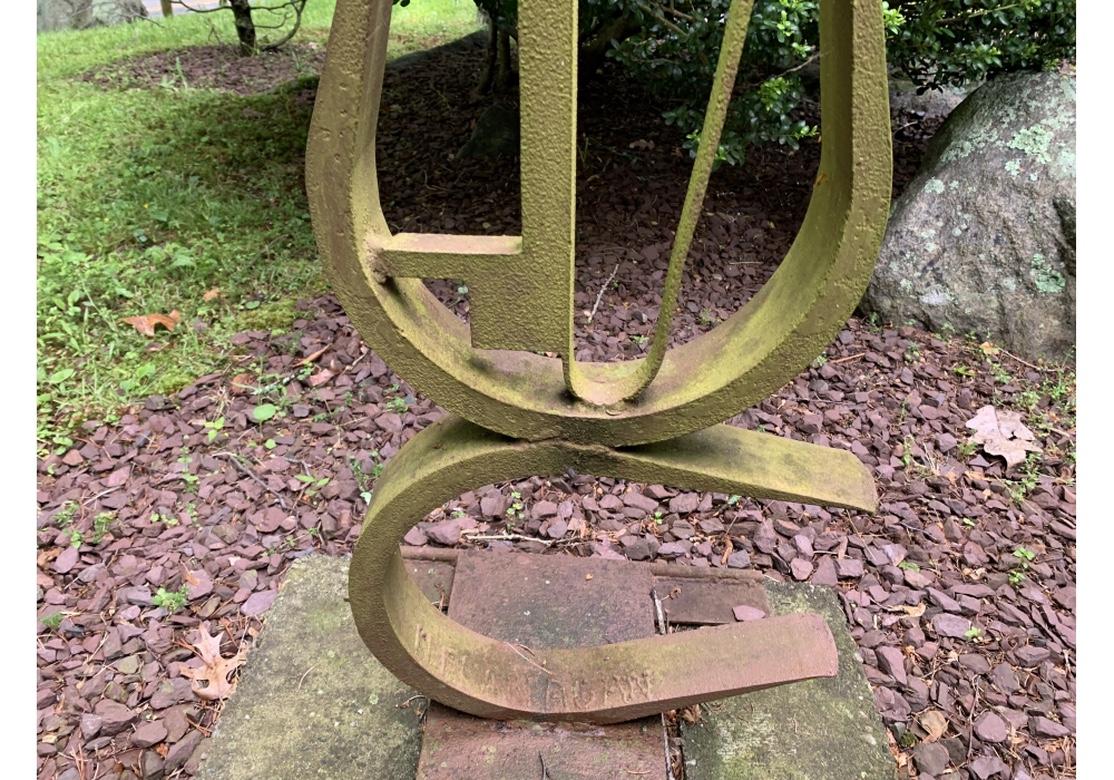American Large Steel Abstract Geometric Garden Sculpture
