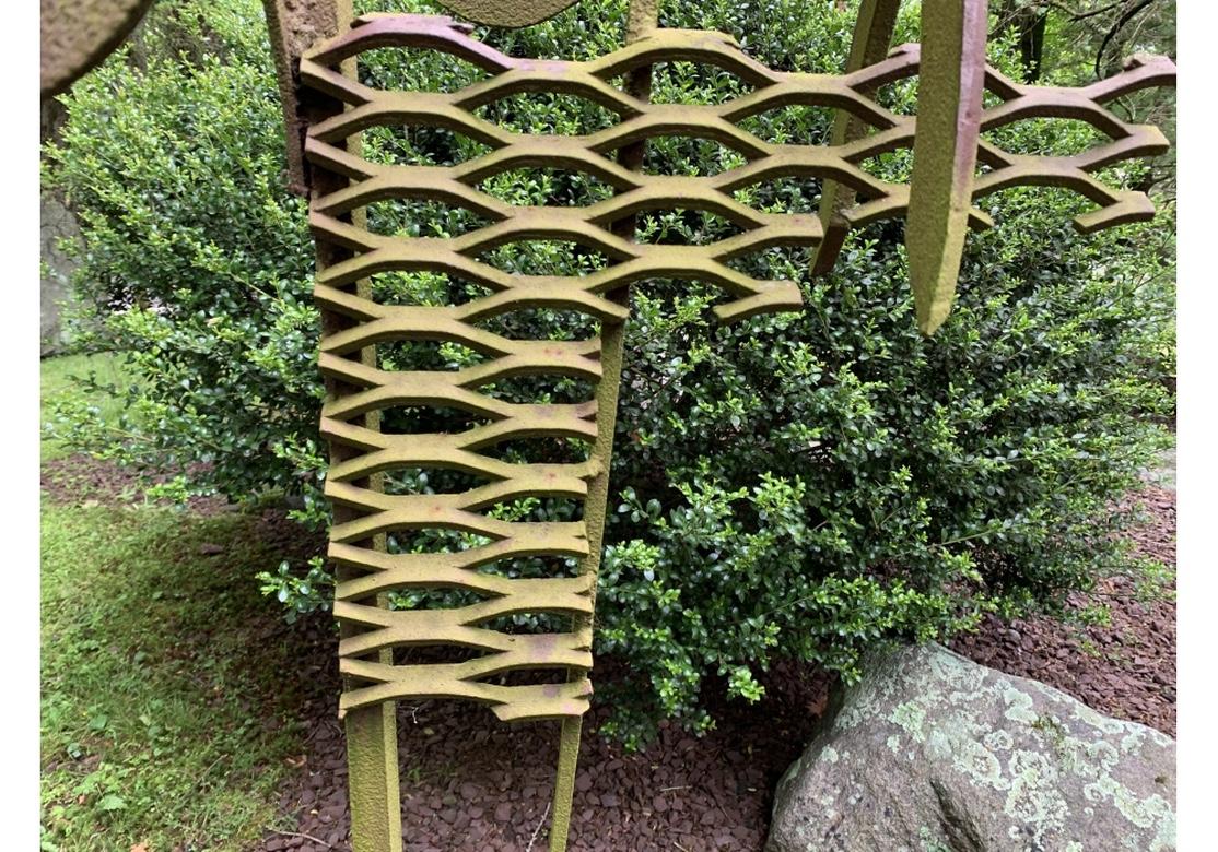 20th Century Large Steel Abstract Geometric Garden Sculpture
