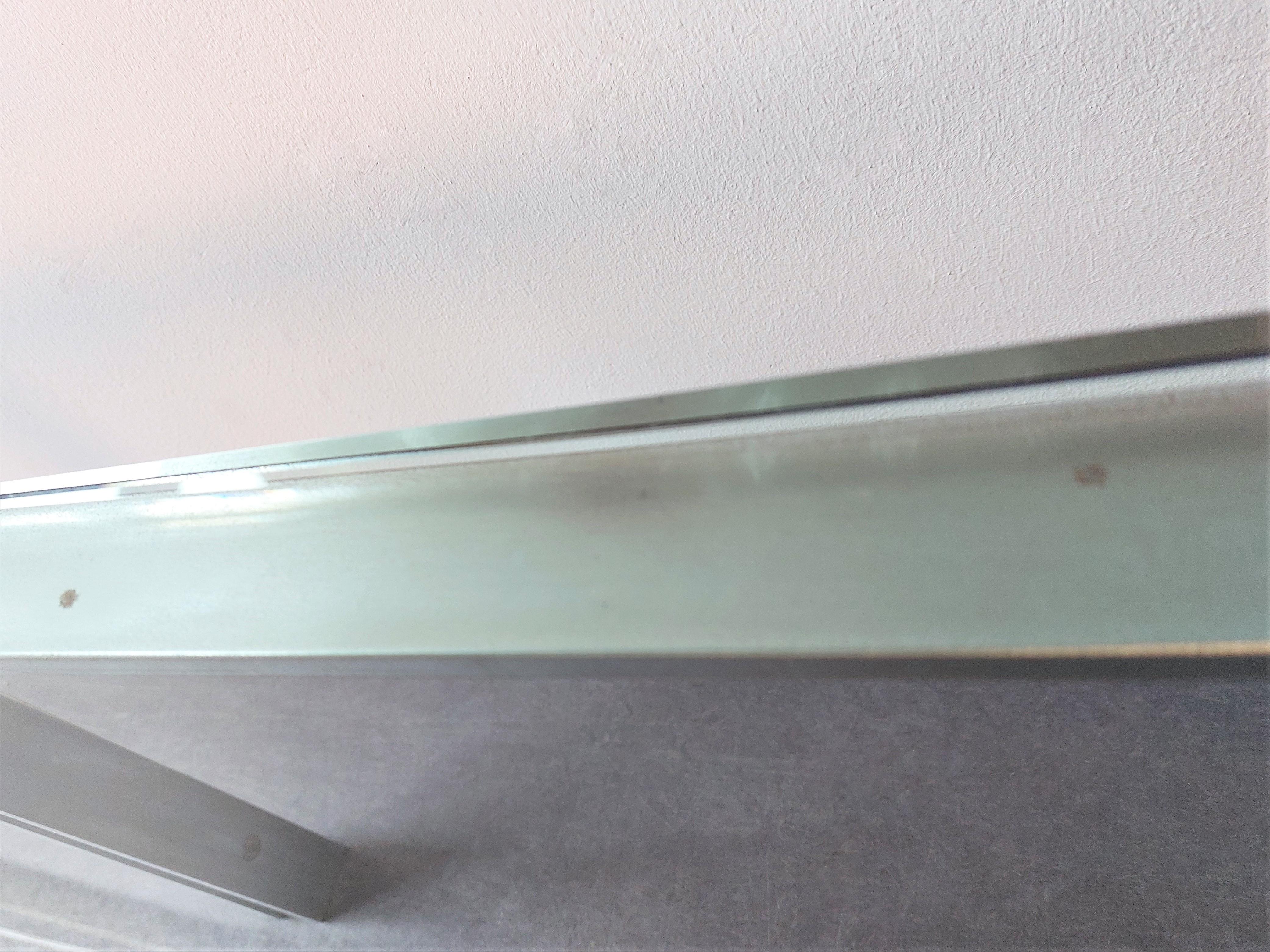 Large Steel and Glass M1 Coffee Table by Hank Kwint for Metaform, 1980's In Good Condition For Sale In Steenwijk, NL