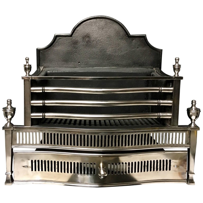 Large Steel and Iron Antique Style Fire Grate at 1stDibs