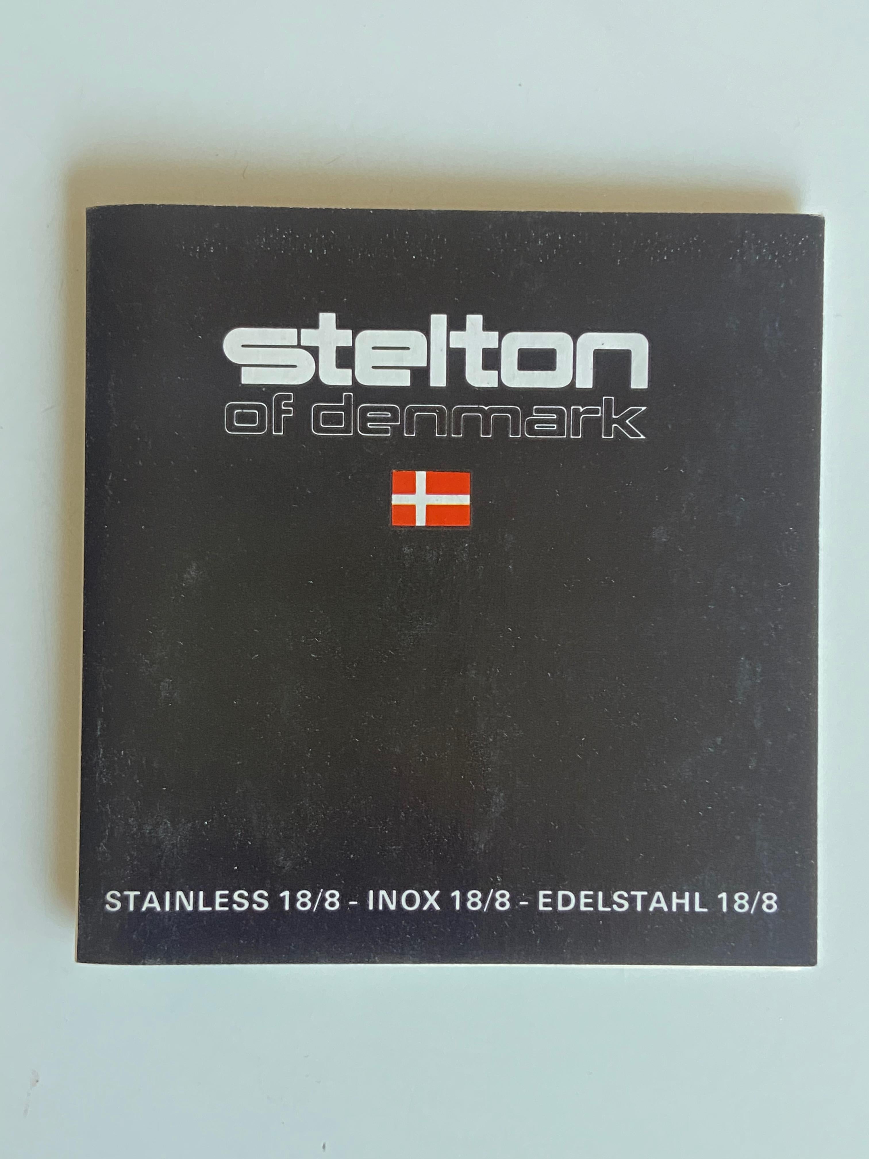 Large Steel and wood Peter Holmblad Fondue Set for Stelton Denmark For Sale 8
