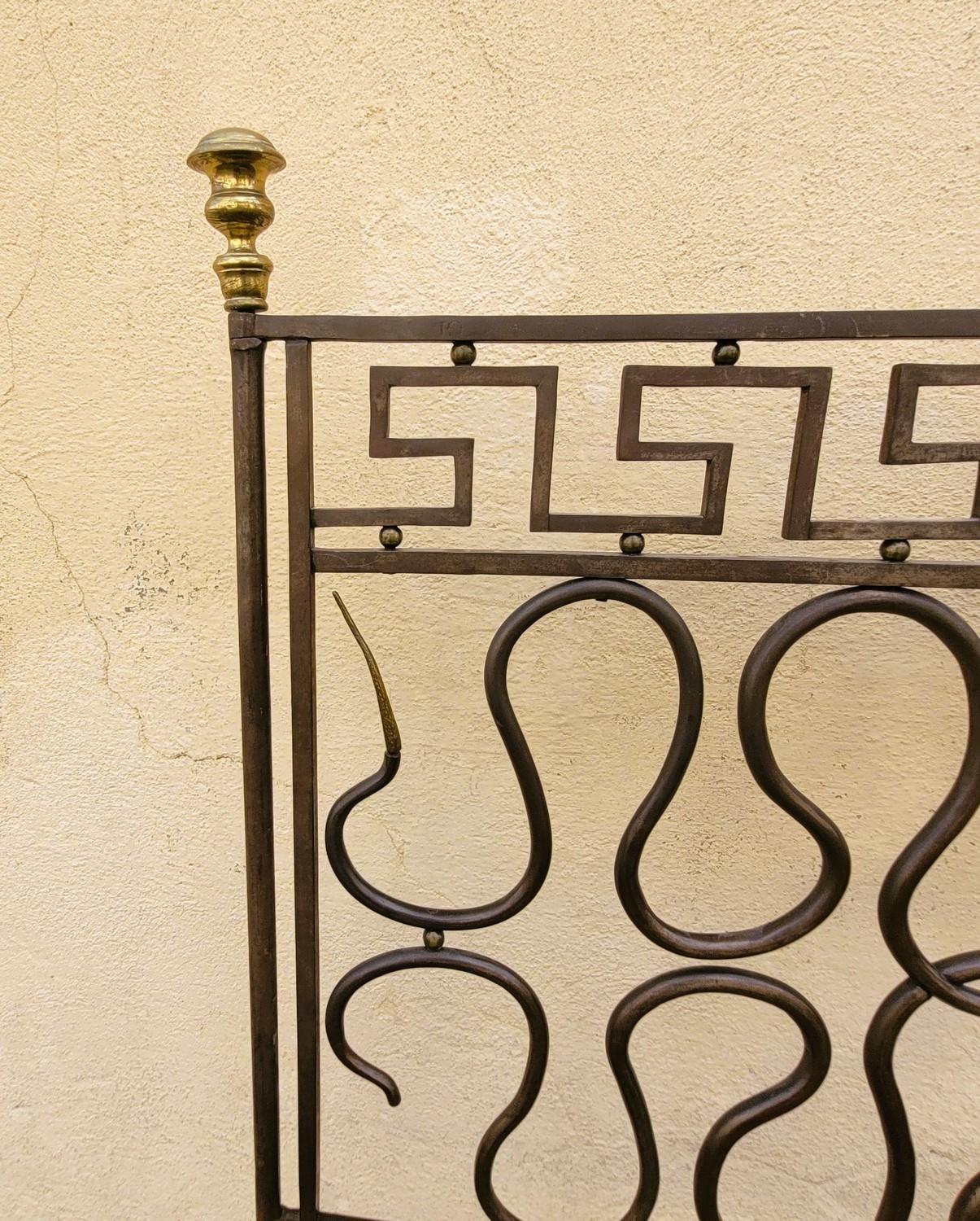 Large Steel Bed With Snakes, Early 19th Century 5
