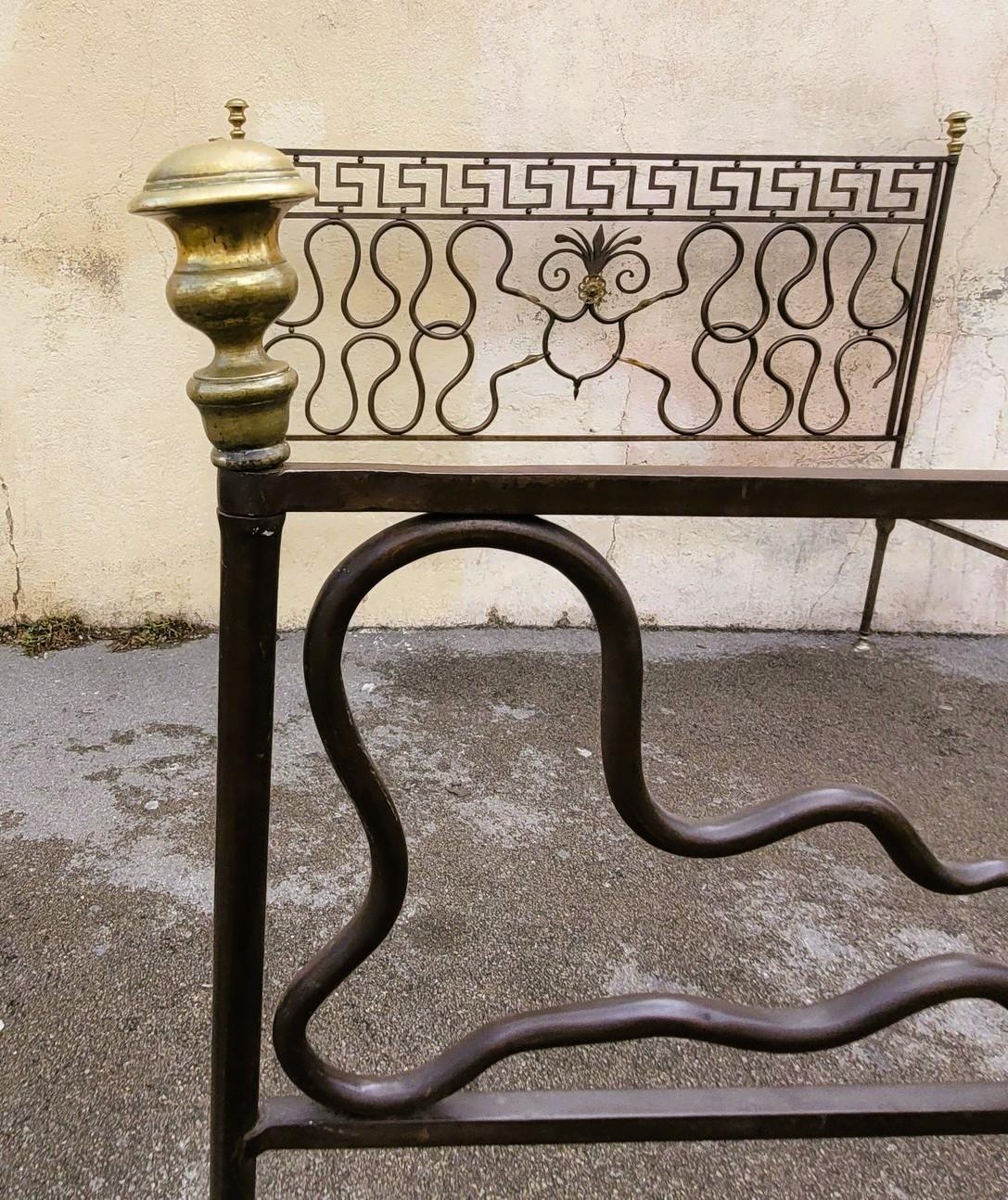 Large Steel Bed With Snakes, Early 19th Century 10