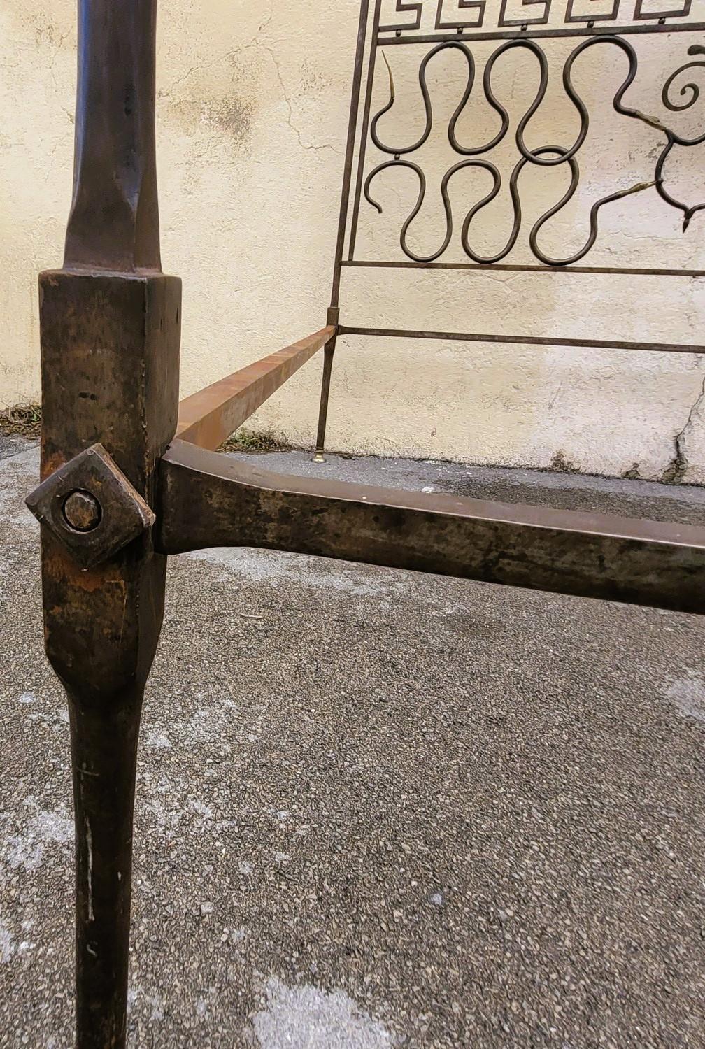 Large Steel Bed With Snakes, Early 19th Century 12