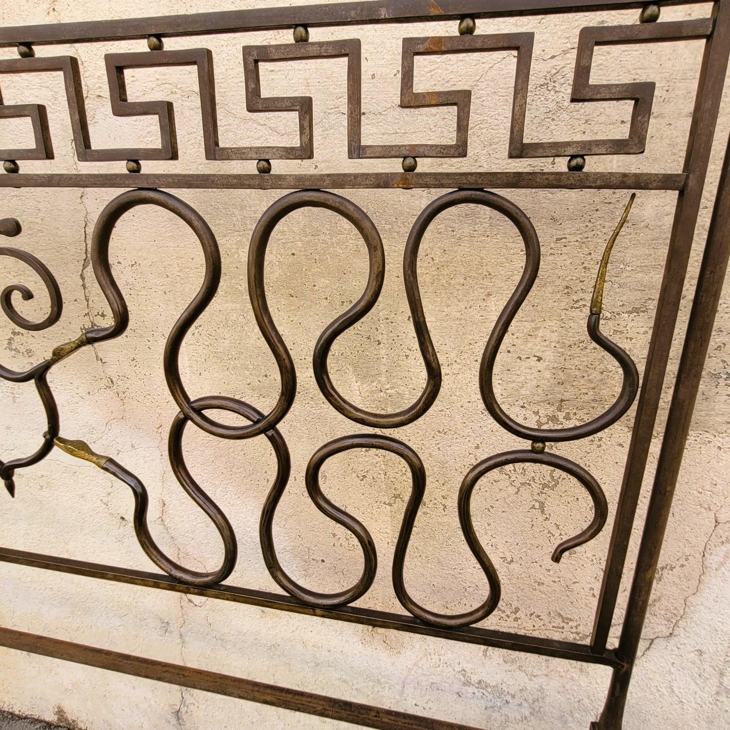 Large Steel Bed With Snakes, Early 19th Century 1