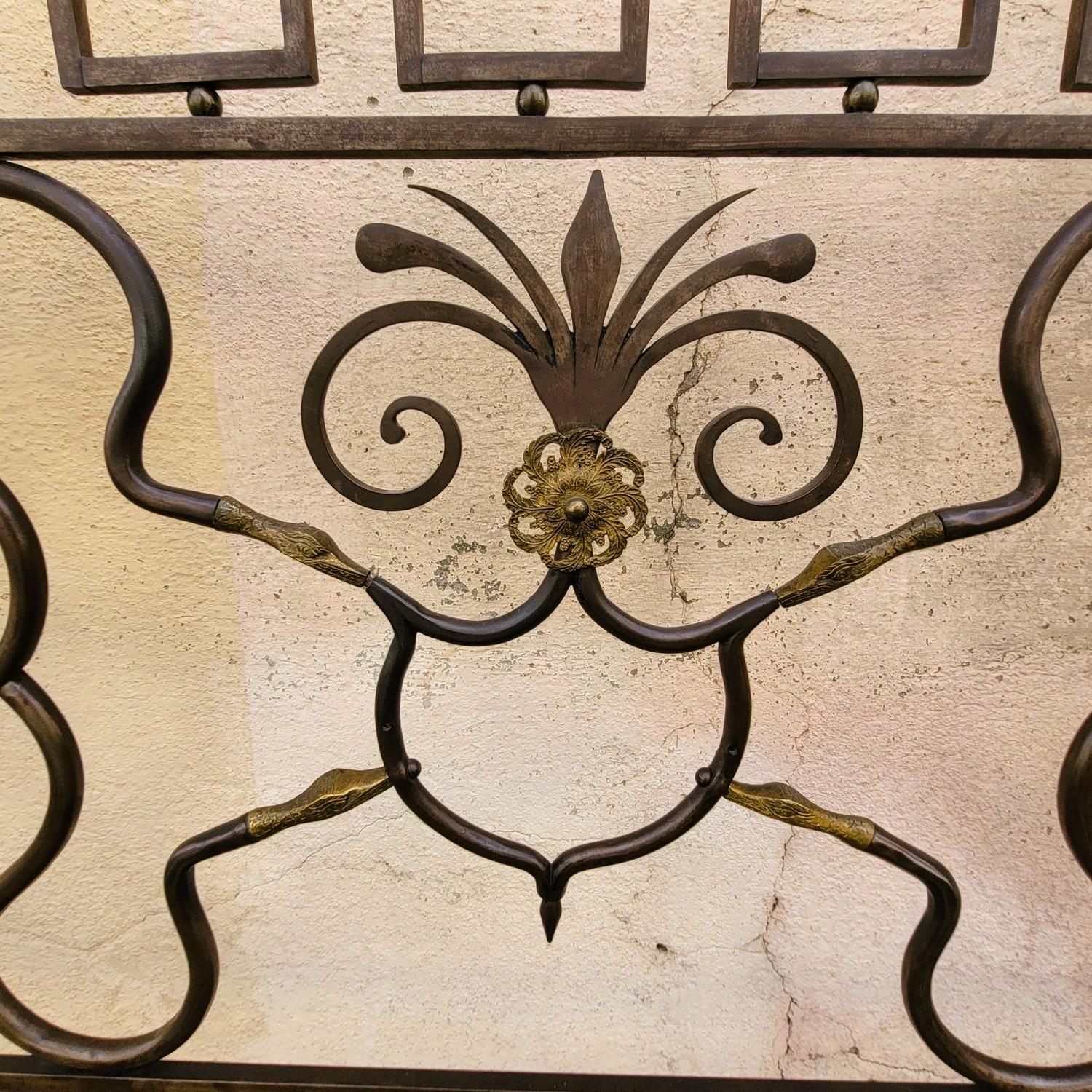 Large Steel Bed With Snakes, Early 19th Century 3