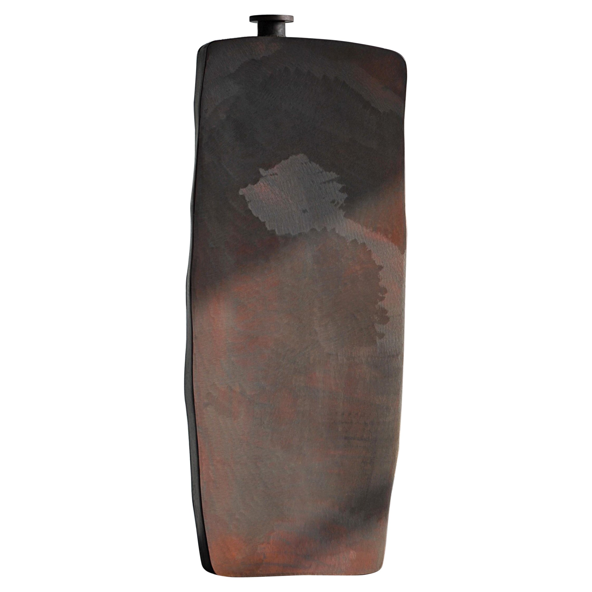 Large Steel Brown Bottle by Lukasz Friedrich For Sale