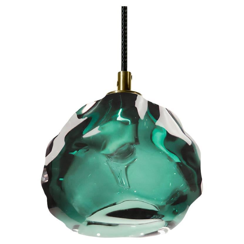 Large Steel Grey Happy Pendant Light, Line Volt, Hand Blown Glass -Made to Order For Sale