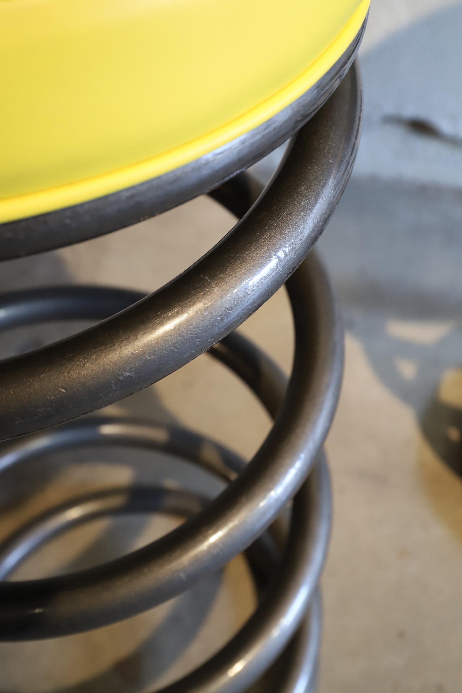 Large Steel Spring Barstools by Helix 3