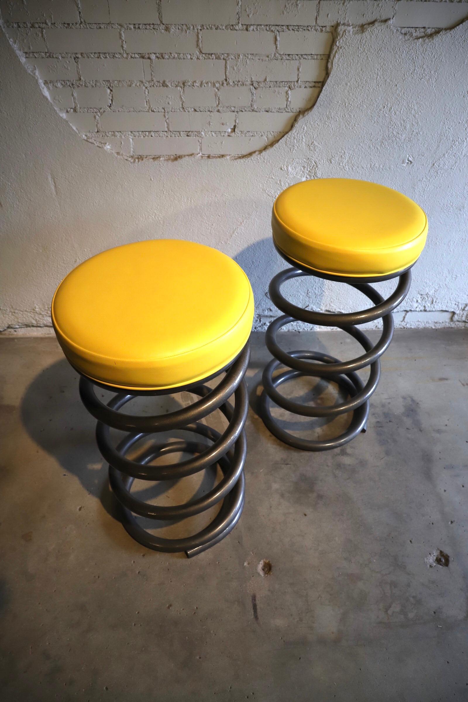 Large Steel Spring Barstools by Helix 5