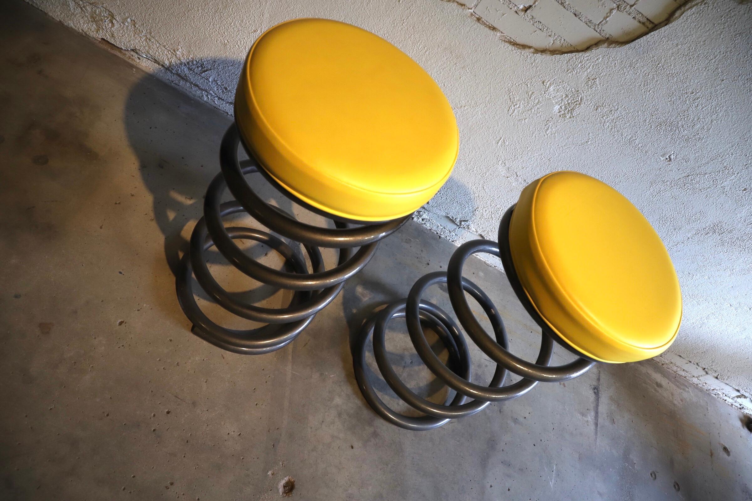 Large Steel Spring Barstools by Helix 7