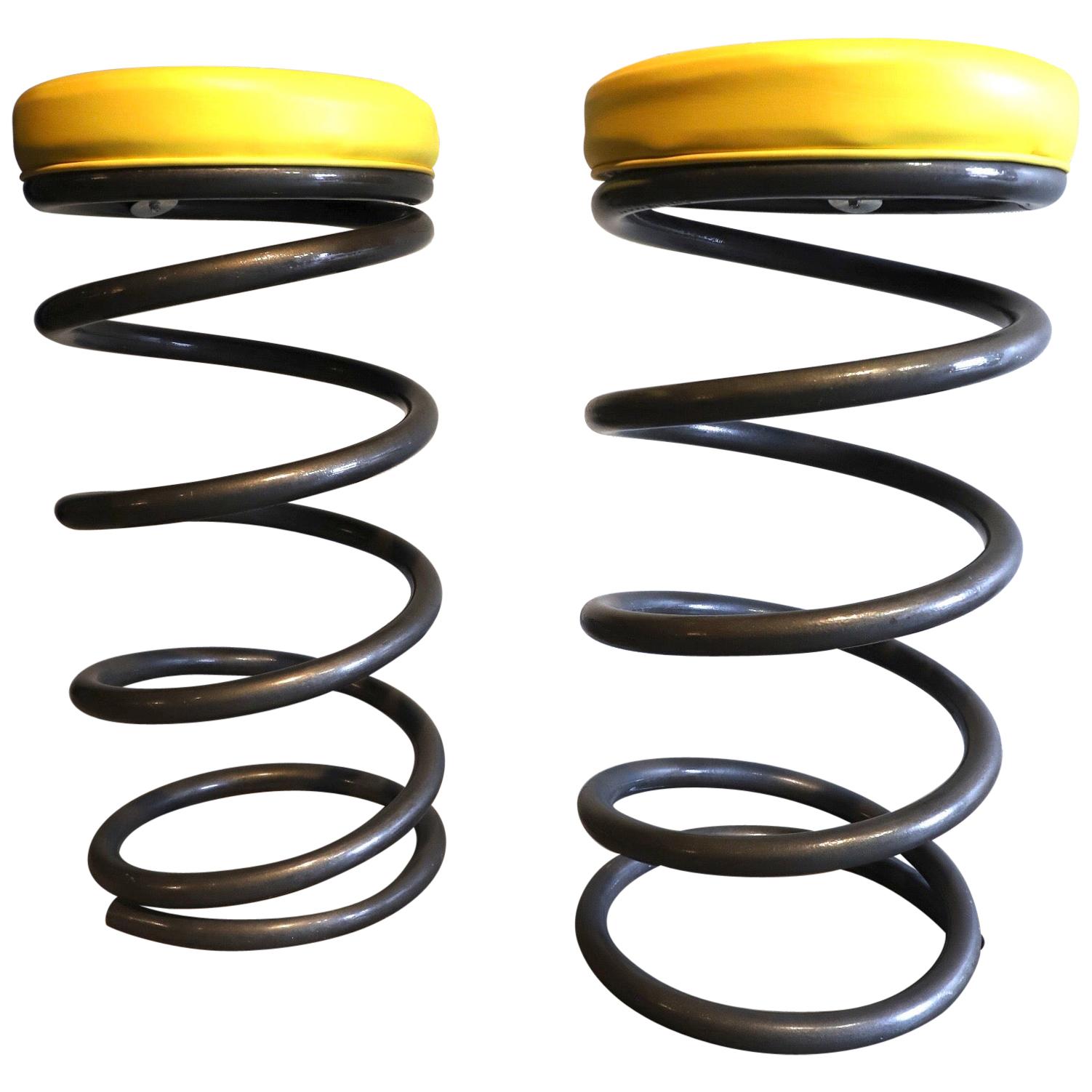 Large Steel Spring Barstools by Helix