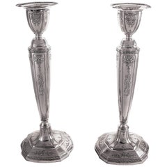 Large Sterling Candlesticks