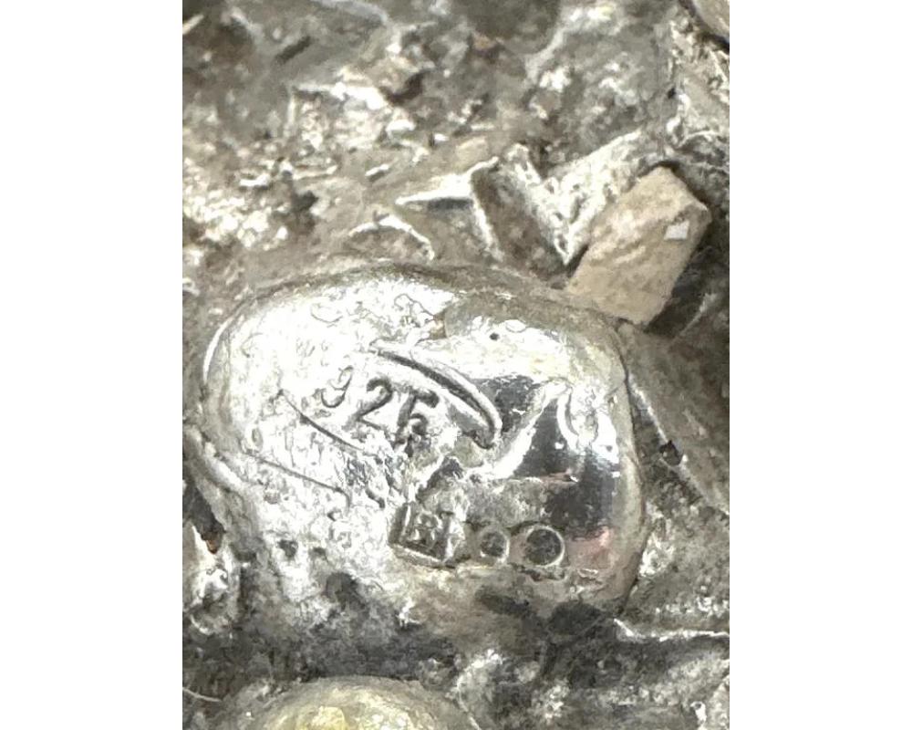 Grande scultura di cavallo doppio rivestita in argento Sterling 925 in vendita 1
