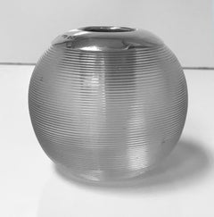 Large Sterling Silver and Glass Match Striker Table Vesta, Birmingham, 1924