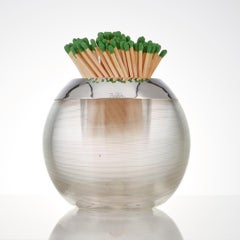 Large Sterling Silver Antique Globe Match Striker Finnigans London 1913