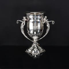 Large sterling silver antique sterling silver vase
