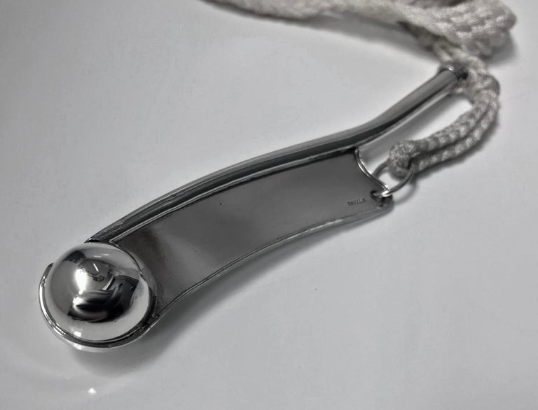 Large Sterling Silver Bosun’s Boatswain Whistle, American, circa 1920