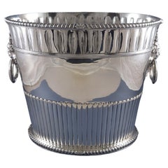 Large Sterling Silver Champagne Bucket lions head