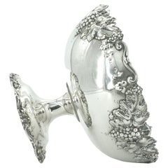 Large Sterling Silver Decorative Footed Bowl