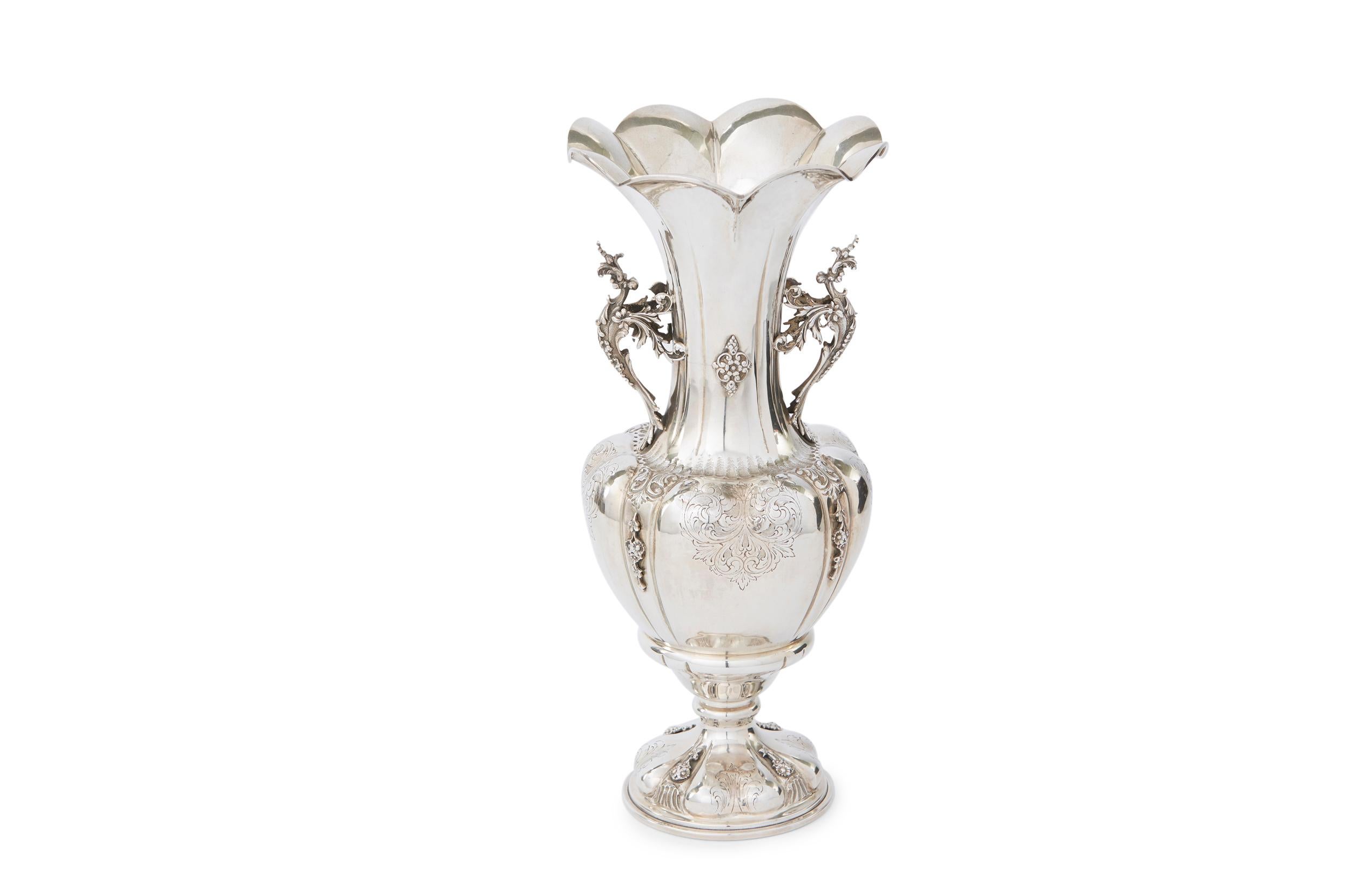 Large Sterling Silver Decorative Vase / Piece 5