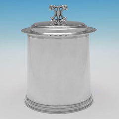 Large Sterling Silver Flat Top Tankard, Sheffield 1928, T. Bradbury & Sons