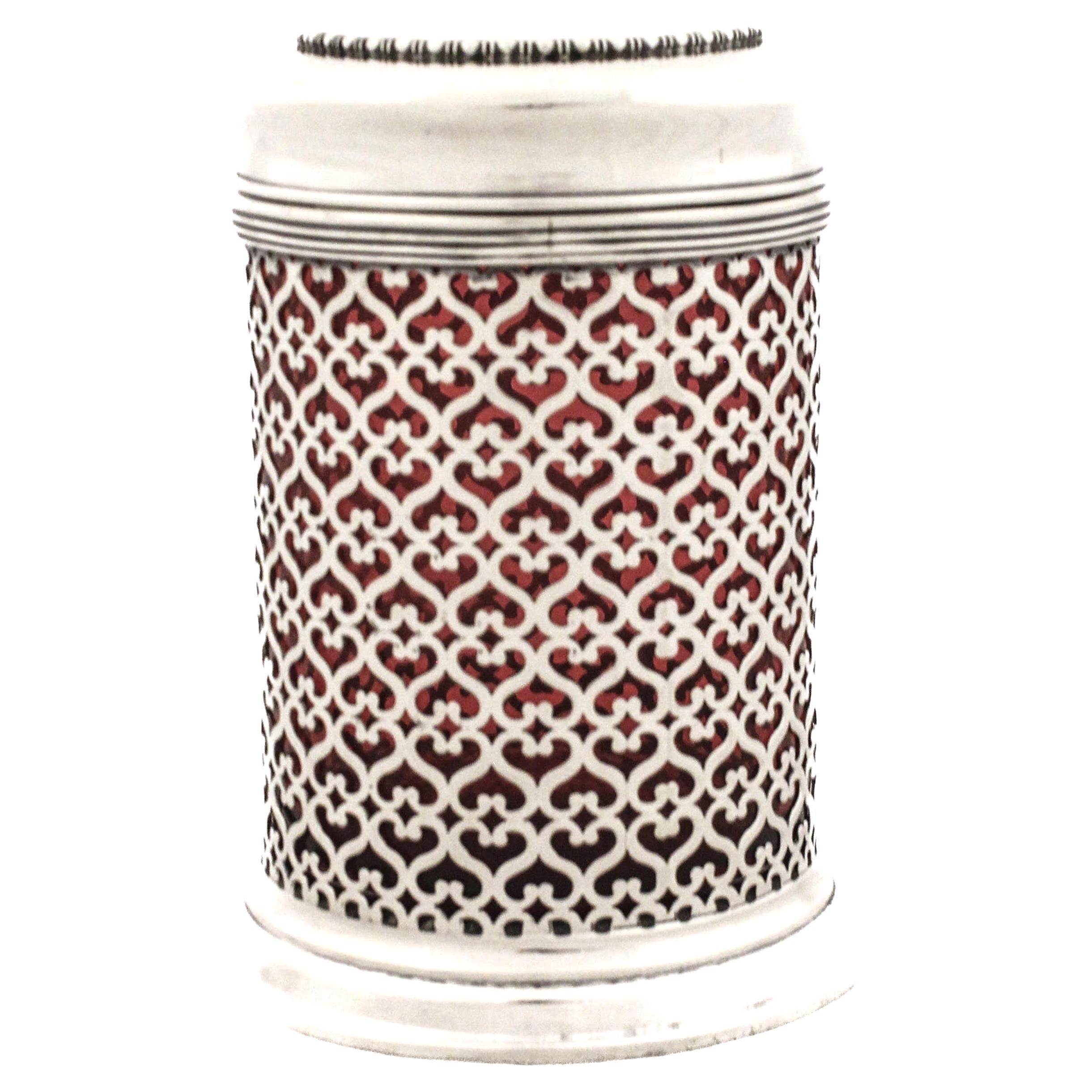Large Sterling Silver Jar