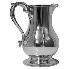 Grande cruche en argent sterling de style géorgien London Wakely and Wheeler de 36,25 oz