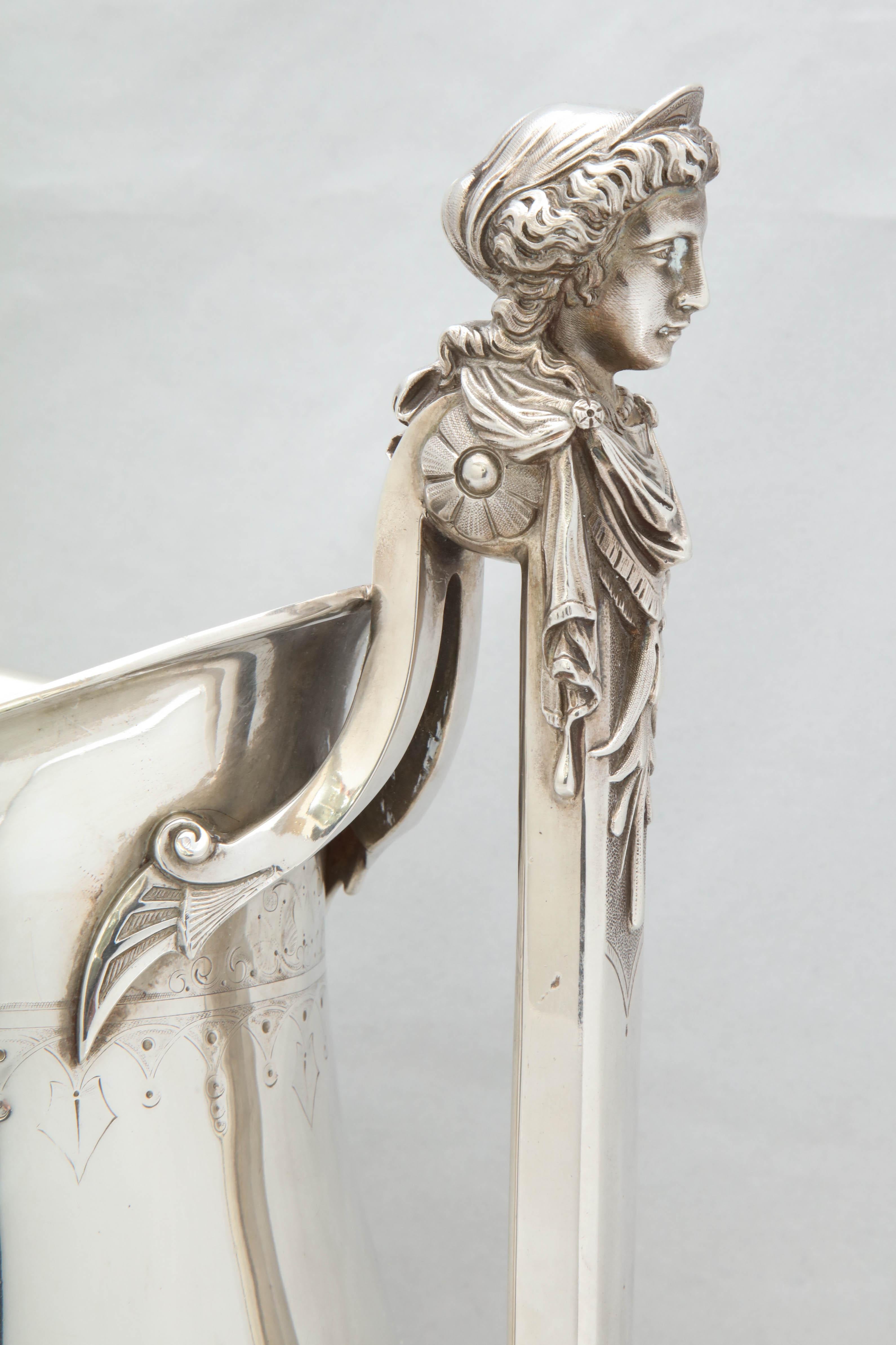 Late 19th Century Large Sterling Silver Neoclassical Pitcher by Gorham