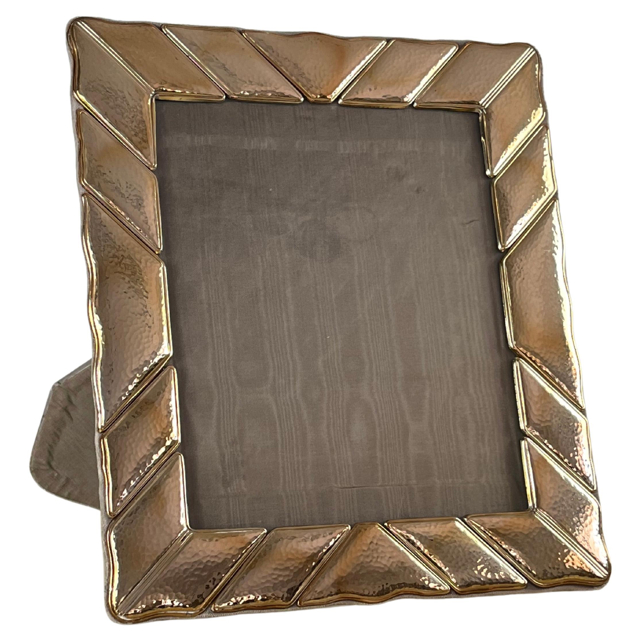 Large Sterling Silver Photo Frame, Italy, 1980s For Sale