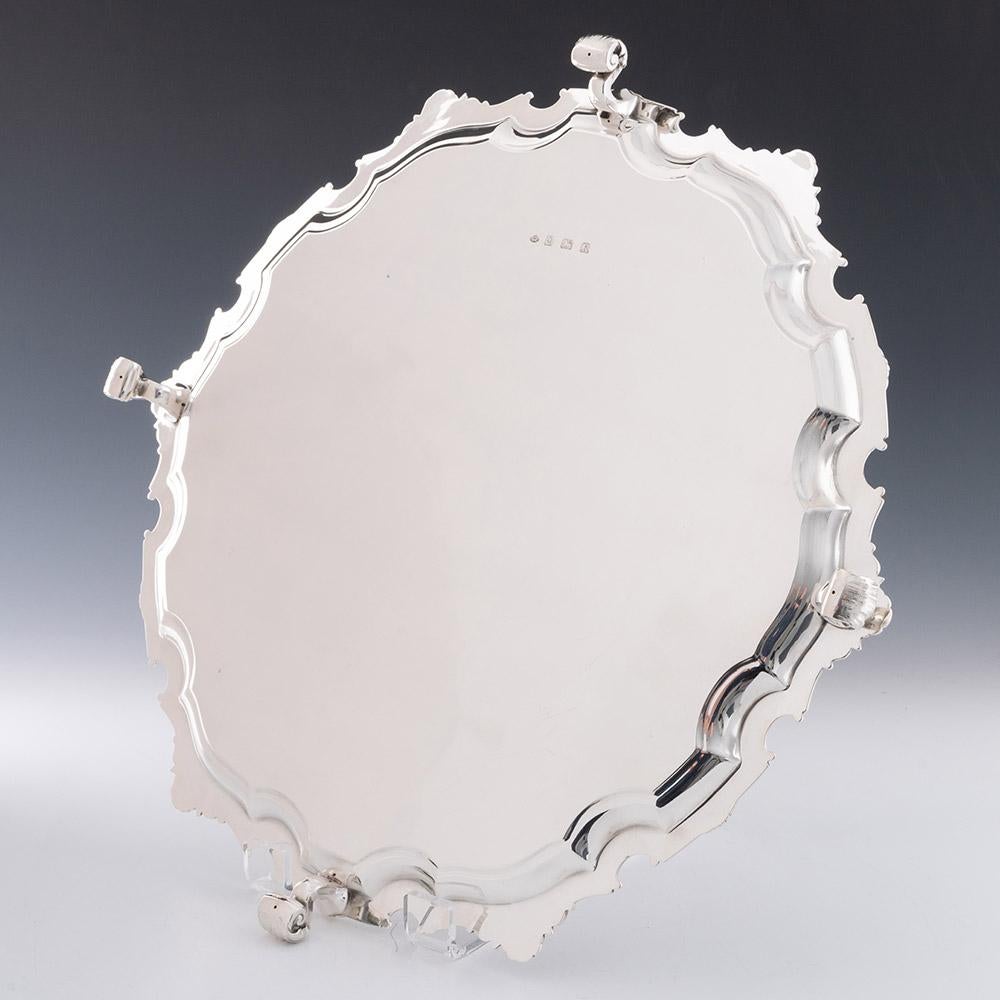Grande salver in argento Sterling Birmingham 1941 In condizioni buone in vendita a Tunbridge Wells, GB