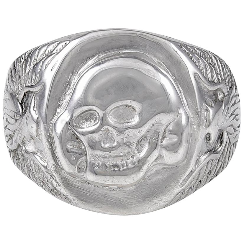 Large Sterling Silver Skull Ring