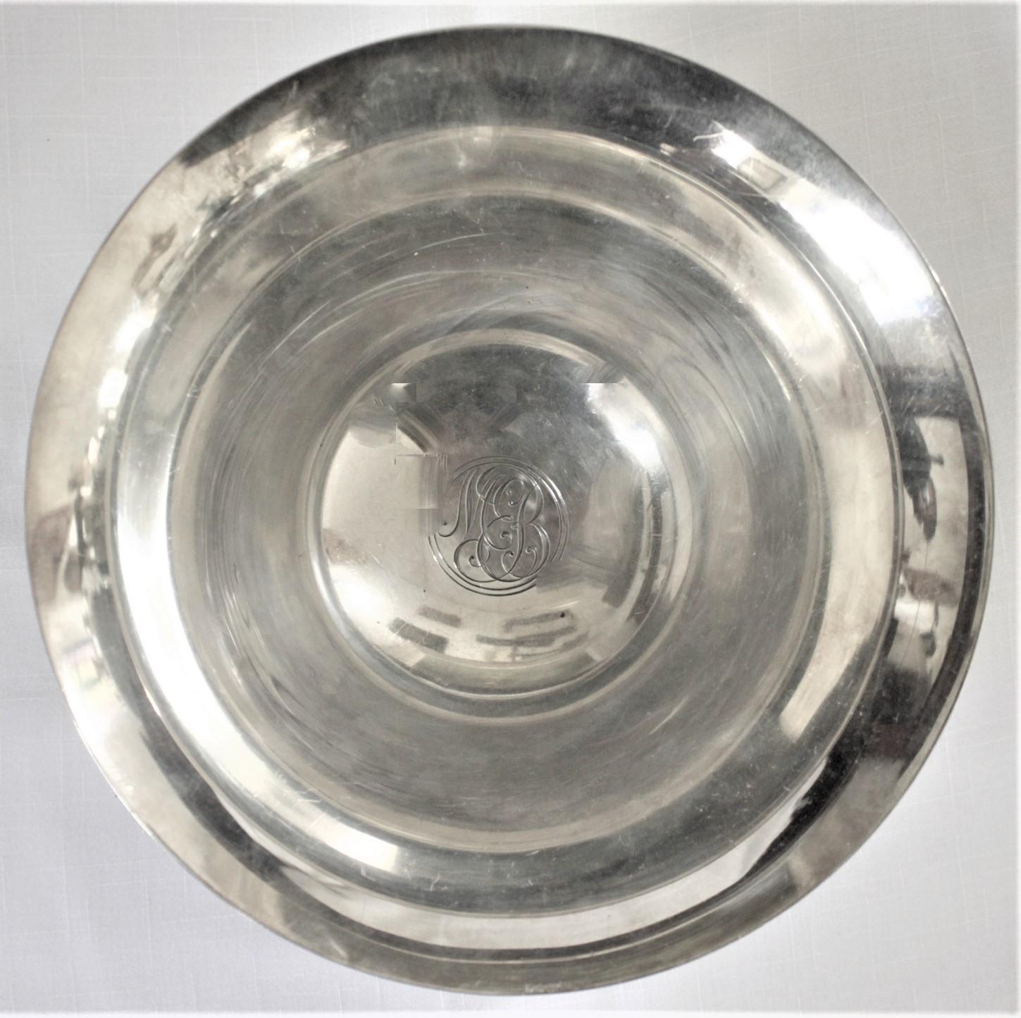 American Large Sterling Silver Tiffany & Co. Modernist Styled Art Deco Era Bowl For Sale